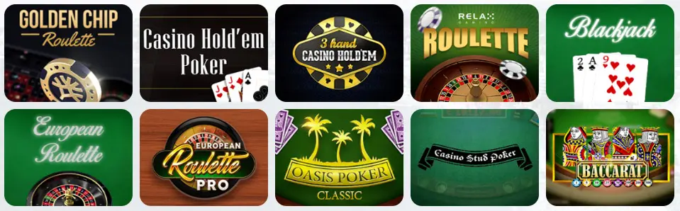 Giochi da tavolo al HOT BET CASINO