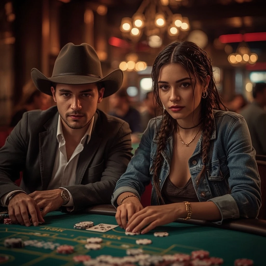 foto di due giocatori di poker HOT BET CASINO